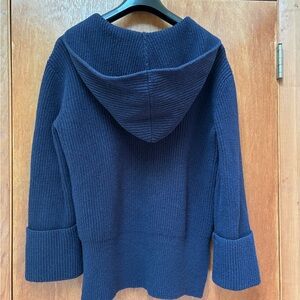 NWOT Anthropologie Hooded Blue Sweater with Relaxed Fit